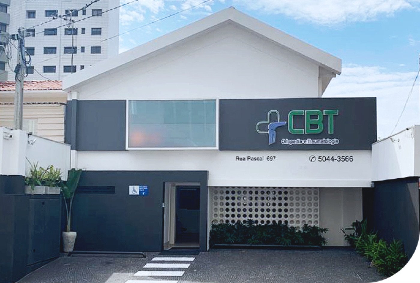 Fachada da clínica CBT Ortopedia e Traumatologia